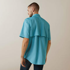 Rebar Made Tough VentTEK DuraStretch Work Shirt Men - CARIBBEAN SEA HEATHER