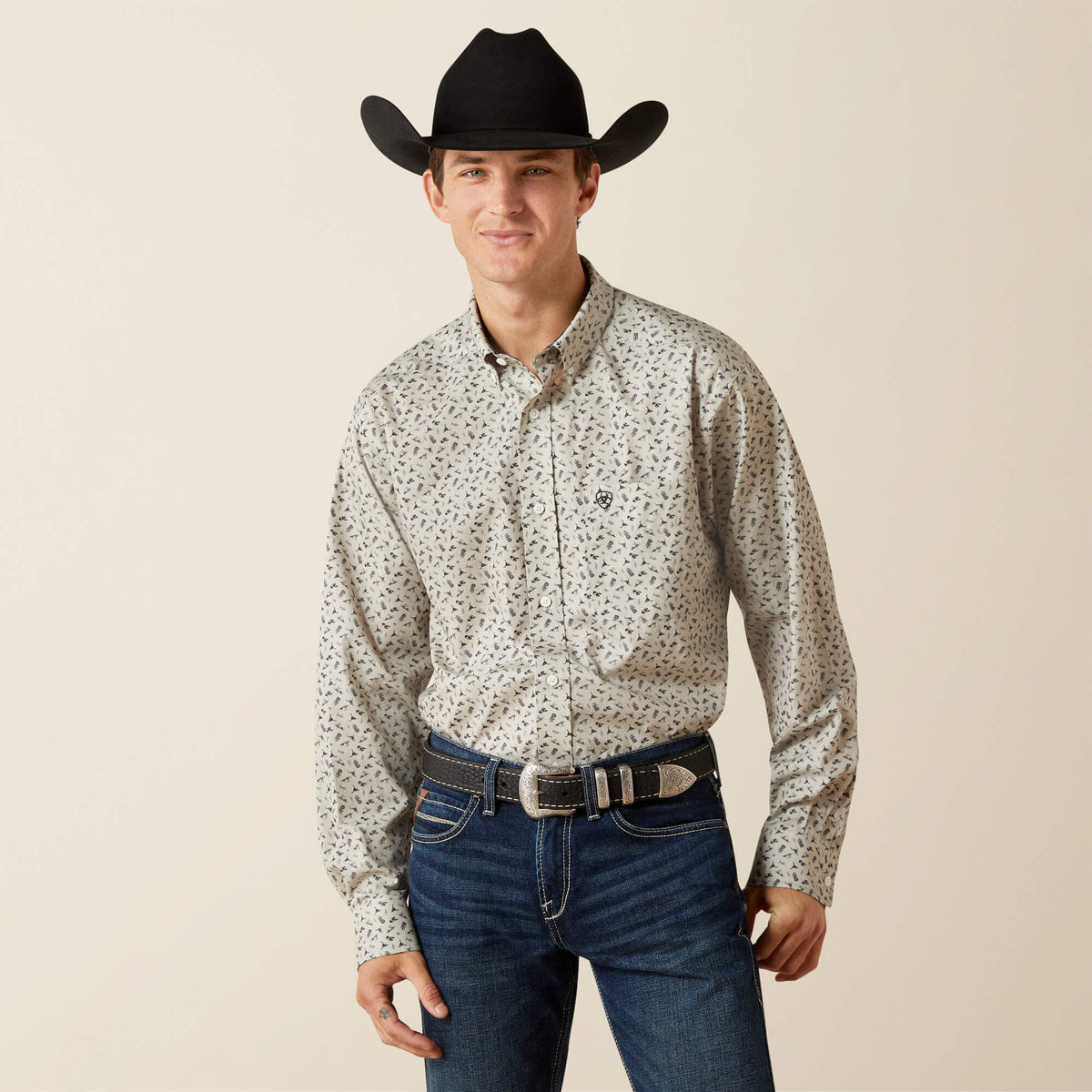 Wrinkle Free Charles Classic Fit Shirt Men - SILVER