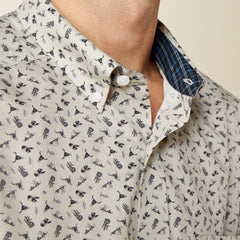 Wrinkle Free Charles Classic Fit Shirt Men - SILVER