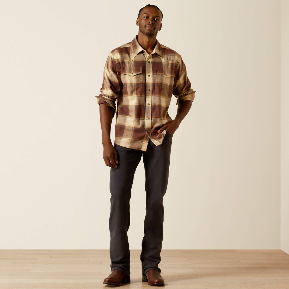 Hudson Retro Fit Shirt Men - BROWN
