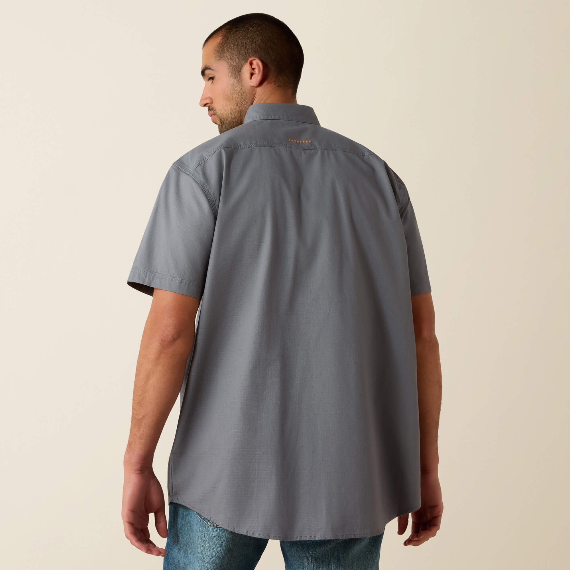 Rebar Made Tough DuraStretch Work Shirt Men - STEEL