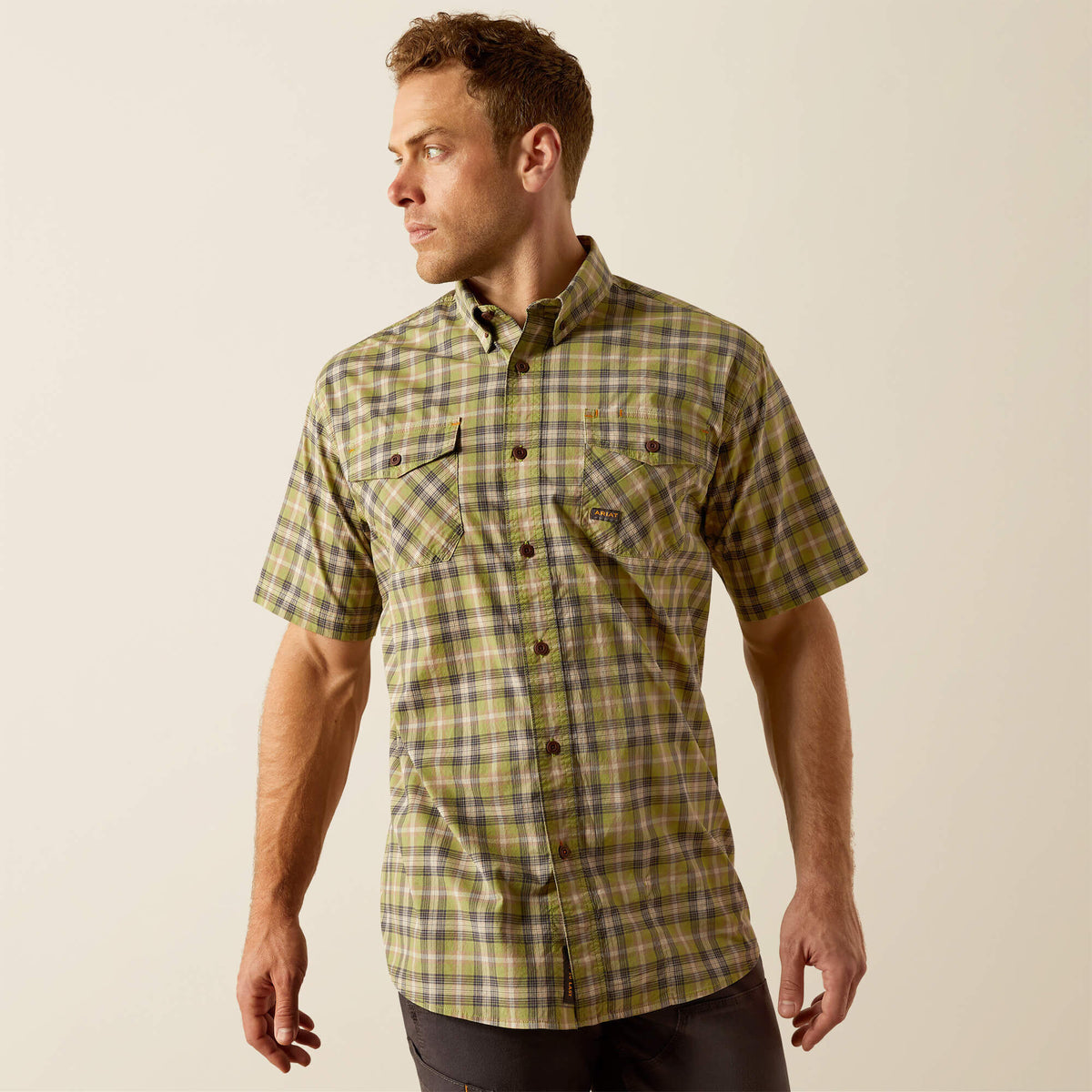 Rebar Made Tough DuraStretch Work Shirt Men - SILVER MINK