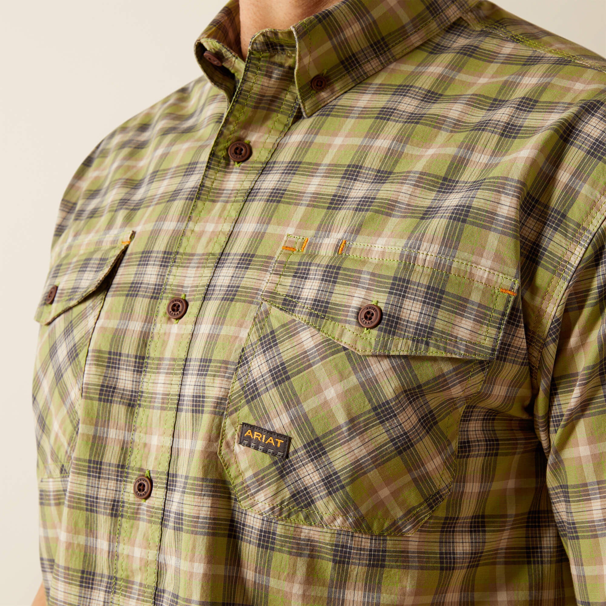 Rebar Made Tough DuraStretch Work Shirt Men - SILVER MINK