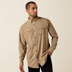 Rebar Made Tough VentTEK DuraStretch Work Shirt Men - KHAKI