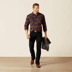 Harleigh Retro Fit Shirt Men - DARK BROWN