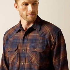 Harleigh Retro Fit Shirt Men - DARK BROWN
