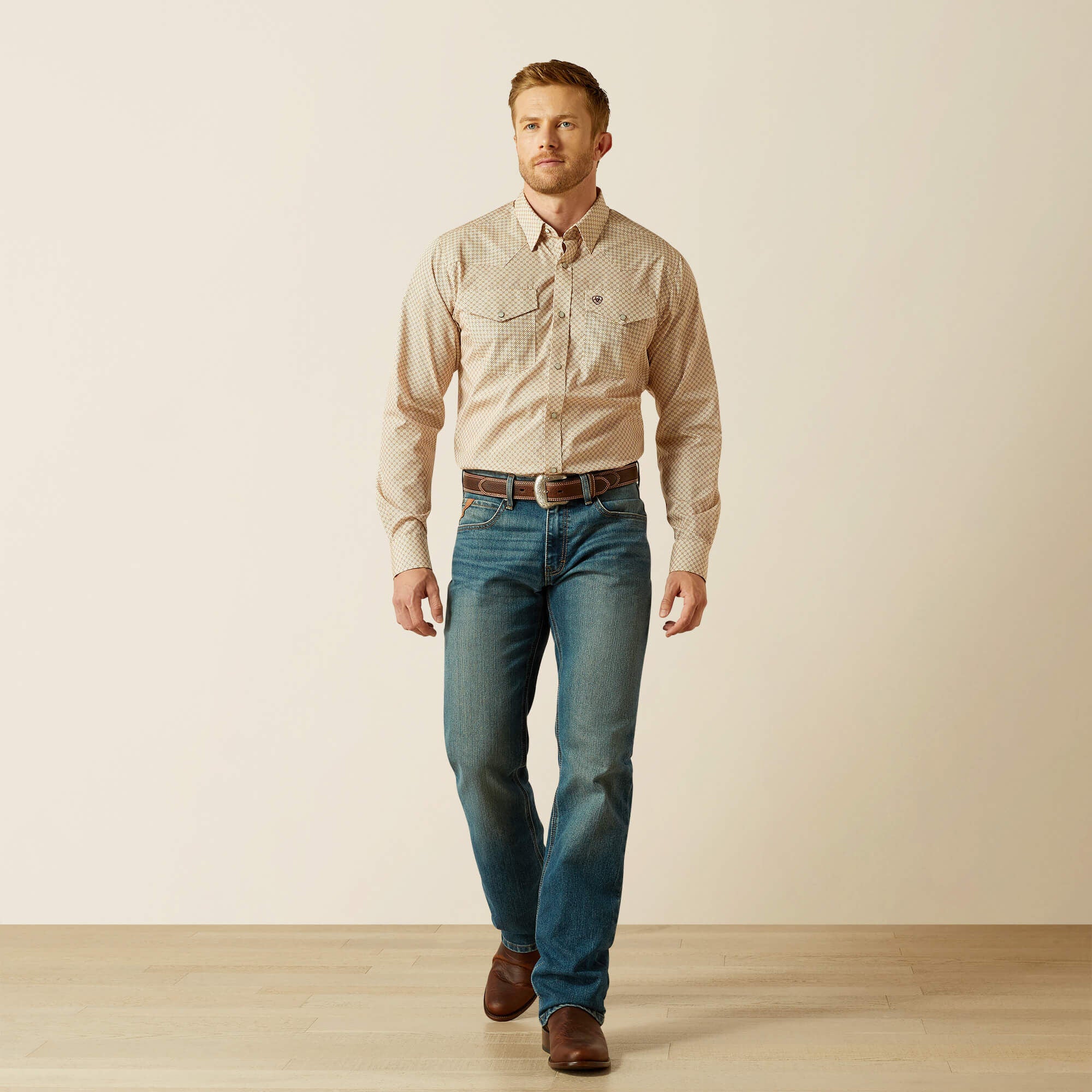 Wrinkle Free Eddie Fitted Shirt Men - OFF WHITE