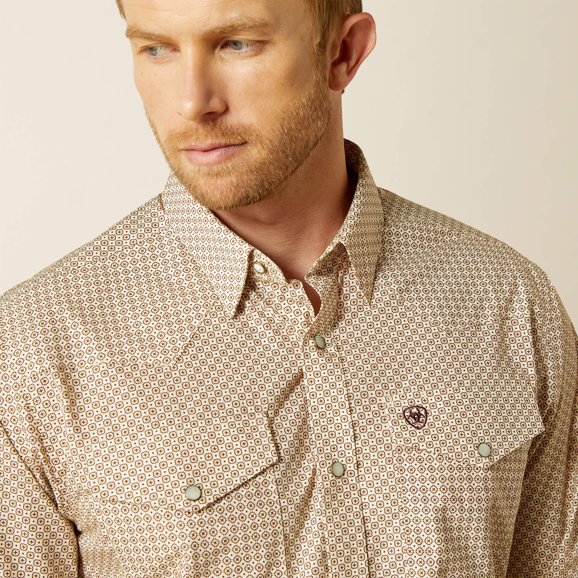 Wrinkle Free Eddie Fitted Shirt Men - OFF WHITE