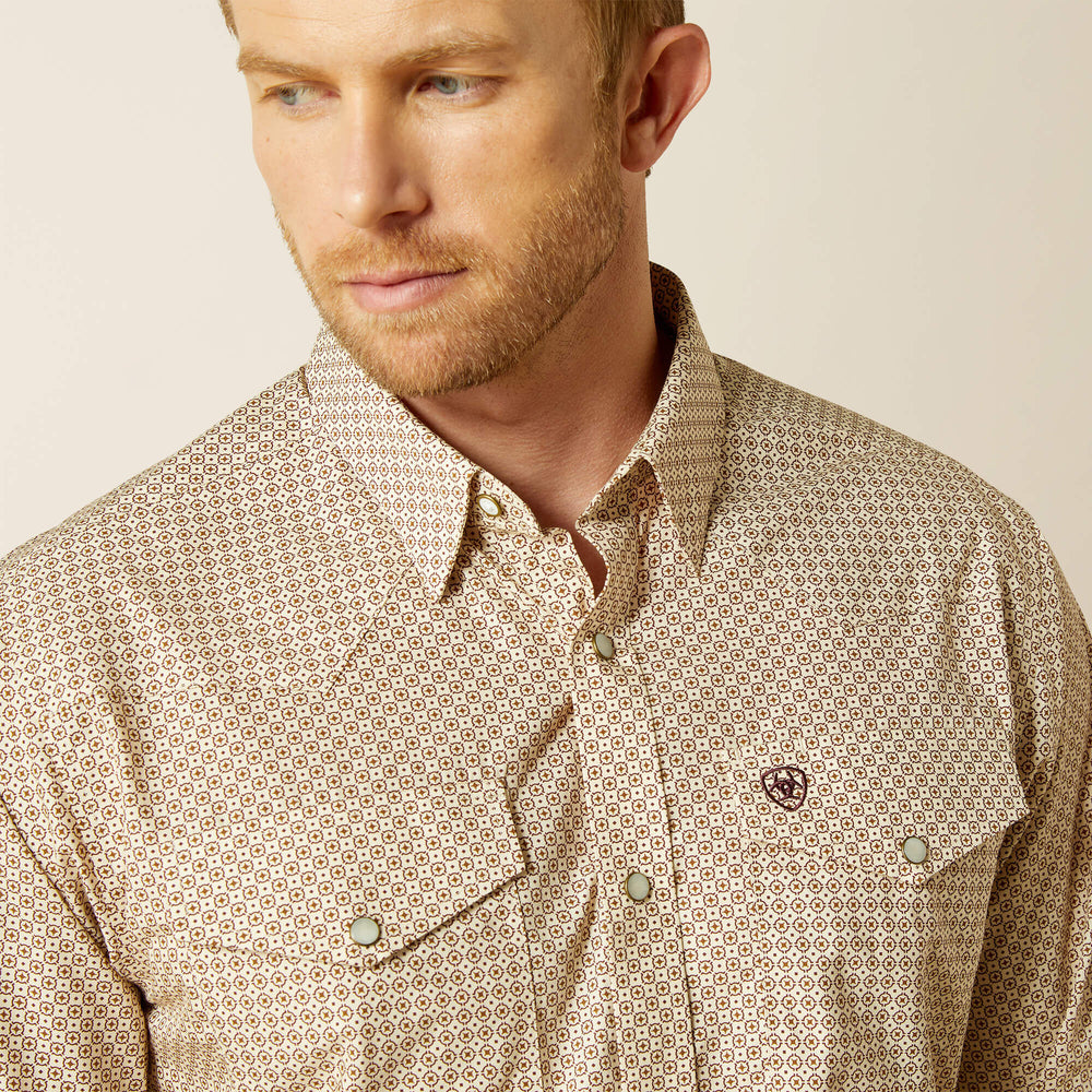 Wrinkle Free Eddie Fitted Shirt Men - OFF WHITE