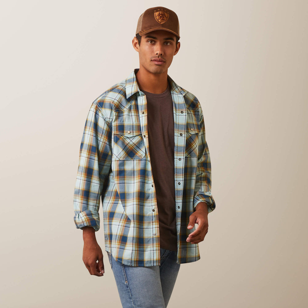Habney Retro Fit Shirt Men - AQUATIC