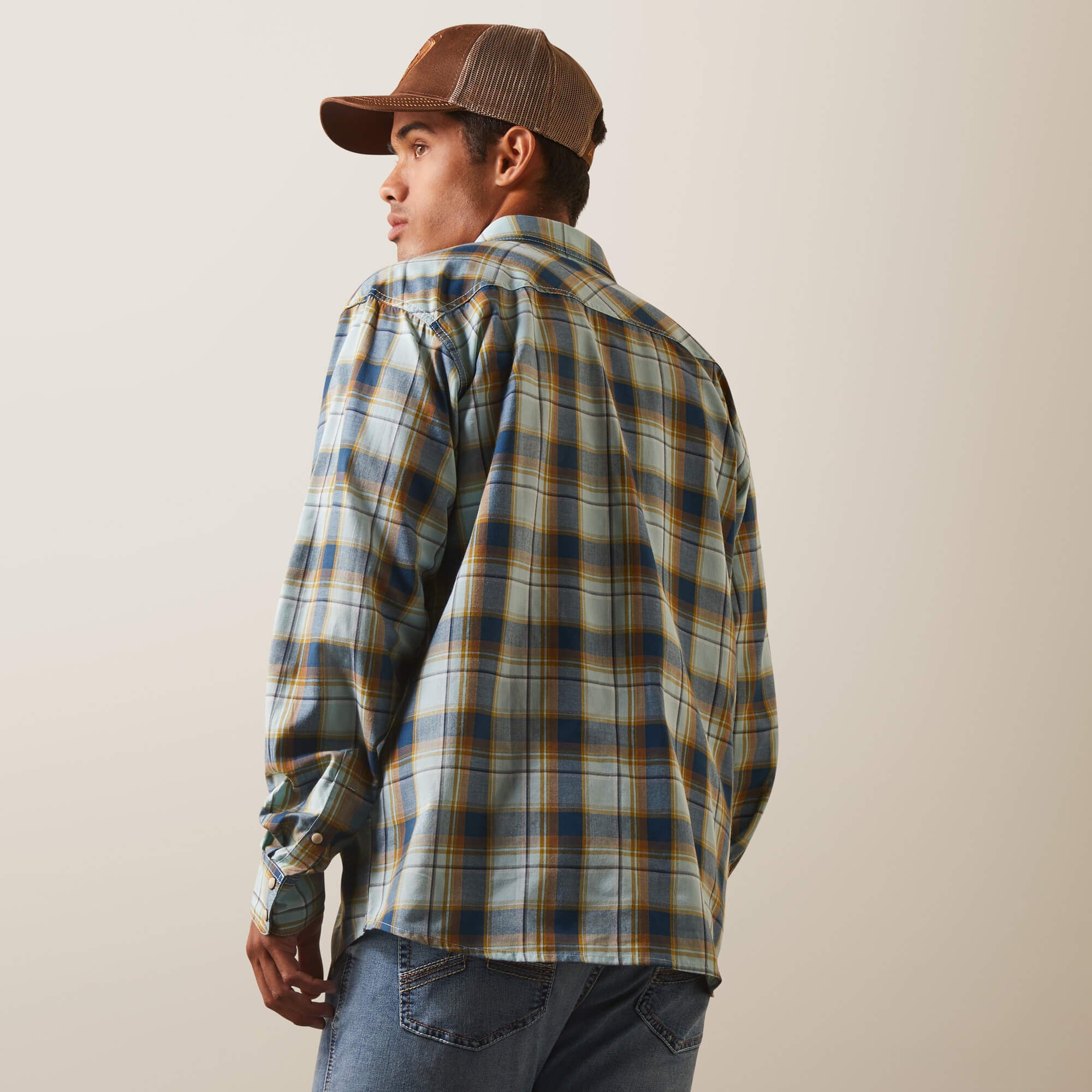 Habney Retro Fit Shirt Men - AQUATIC