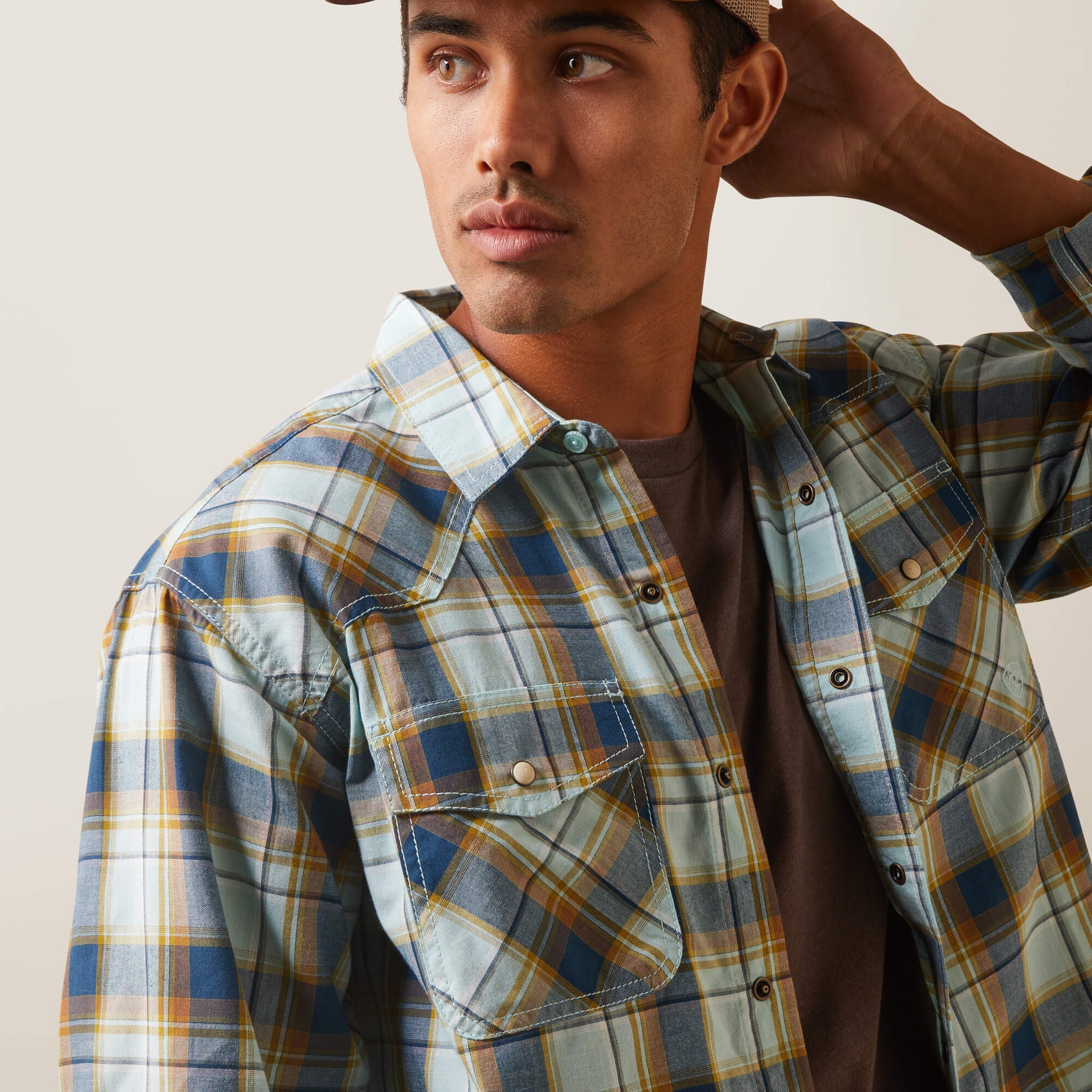 Habney Retro Fit Shirt Men - AQUATIC