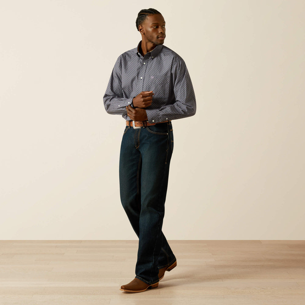 Wrinkle Free Dale Classic Fit Shirt Men - NAVY