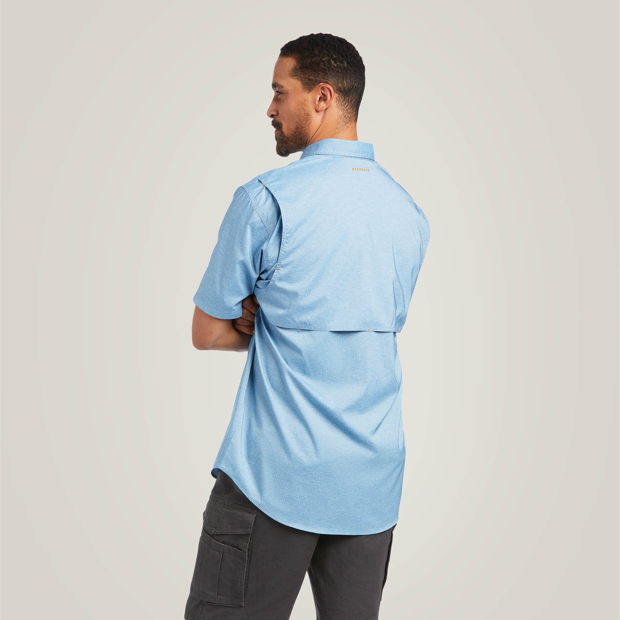 Rebar Made Tough VentTEK DuraStretch Work Shirt Men - DEEP WATER HEATHER