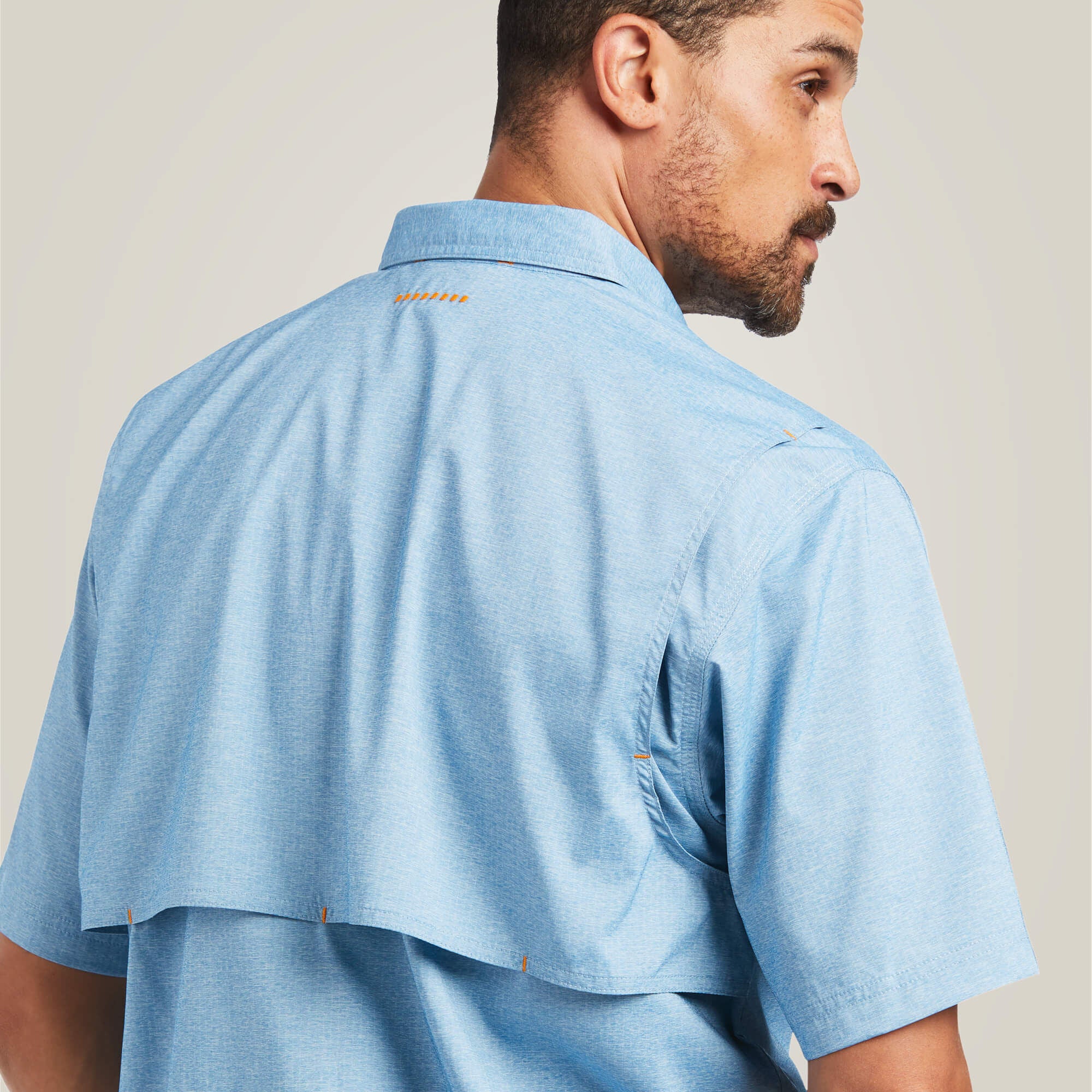 Rebar Made Tough VentTEK DuraStretch Work Shirt Men - DEEP WATER HEATHER