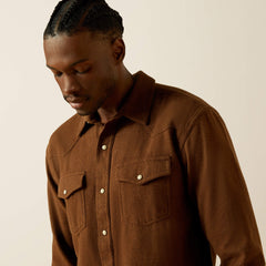 Hyde Retro Fit Shirt Men - DARK BROWN