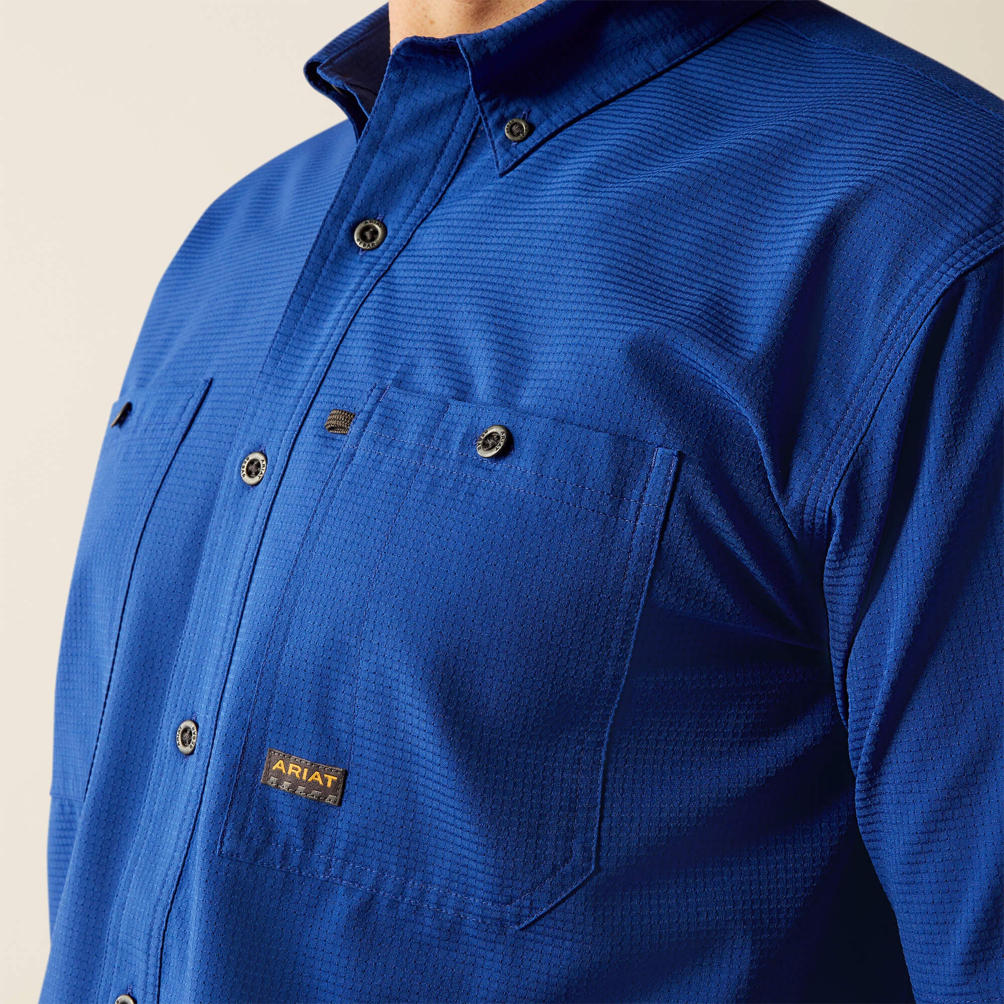 Rebar Made Tough 360 Airflow Work Shirt Men - SODALITE BLUE