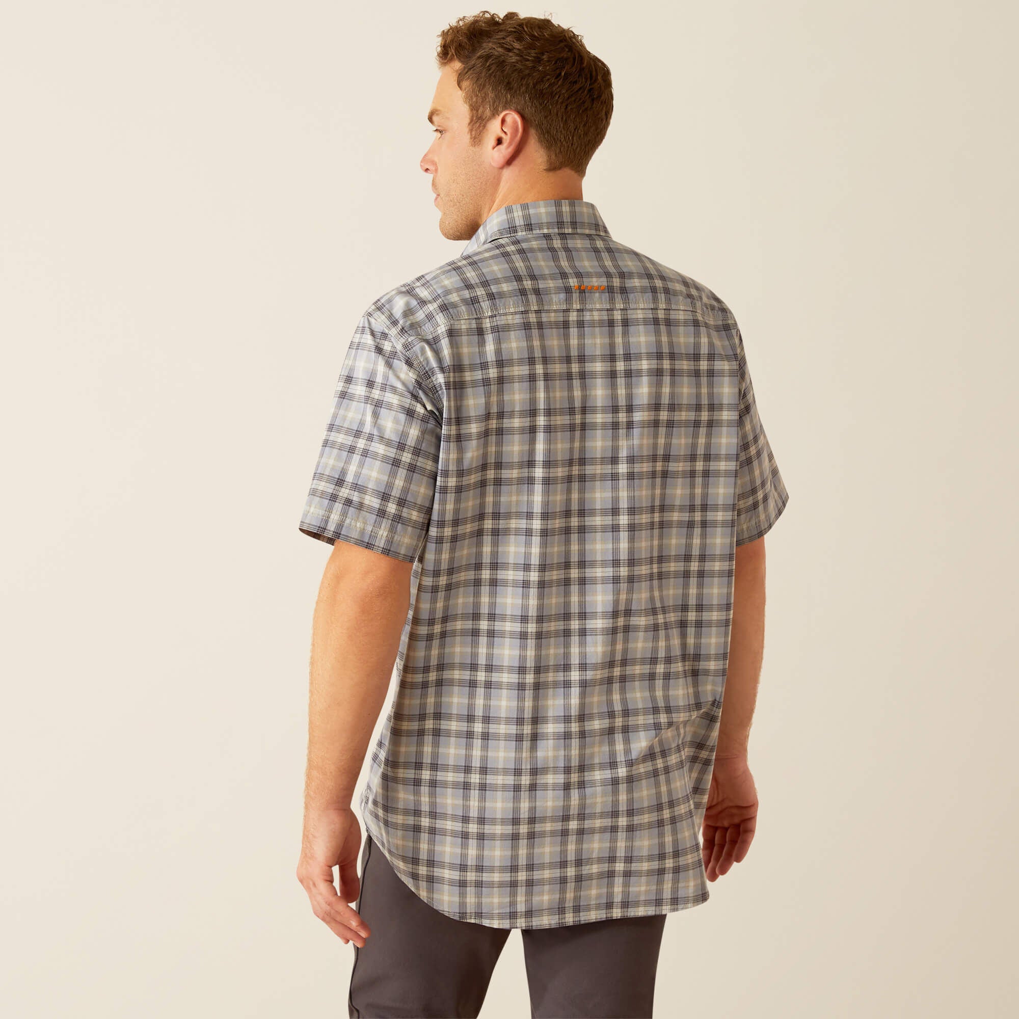 Rebar Made Tough DuraStretch Work Shirt Men - WILD DOVE
