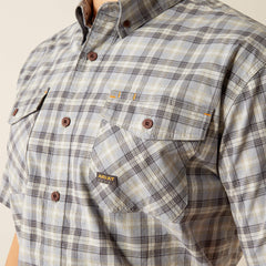 Rebar Made Tough DuraStretch Work Shirt Men - WILD DOVE