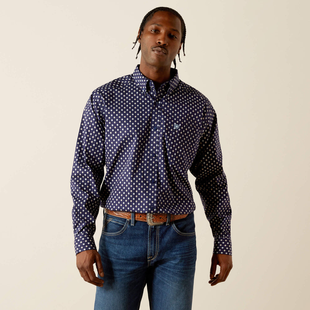 Stone Classic Fit Shirt Men - DARK BLUE