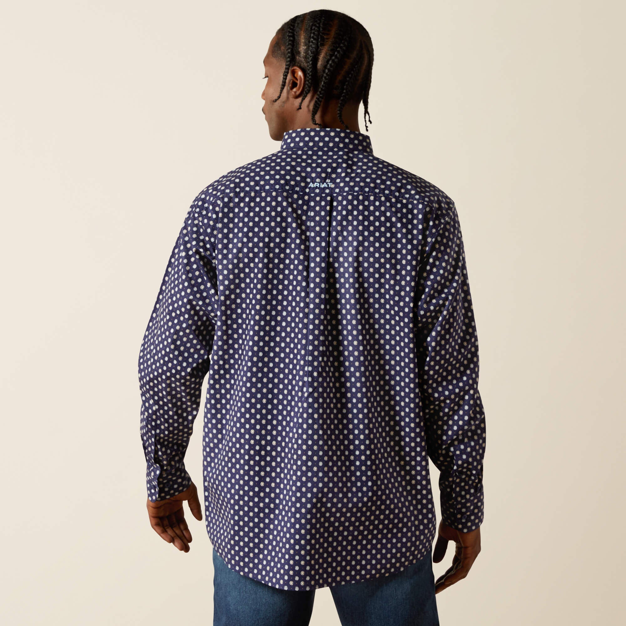 Stone Classic Fit Shirt Men - DARK BLUE