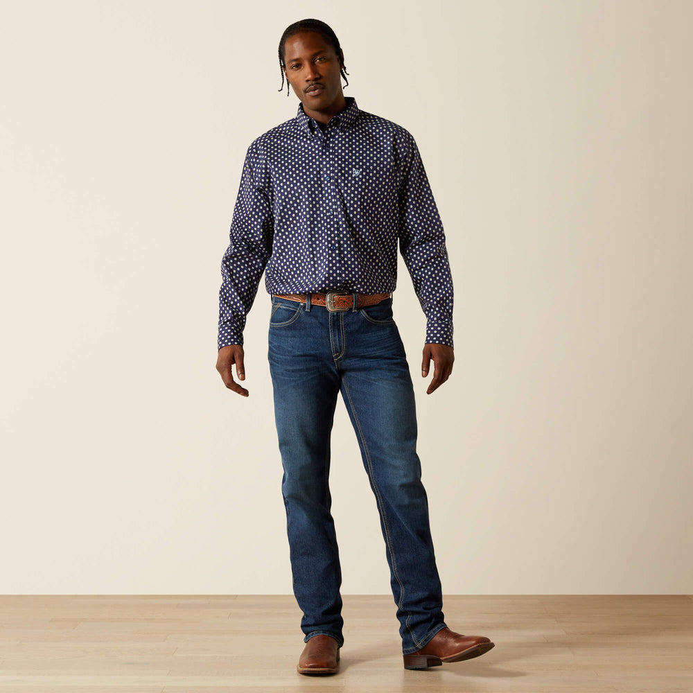 Stone Classic Fit Shirt Men - DARK BLUE
