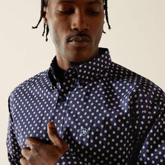 Stone Classic Fit Shirt Men - DARK BLUE