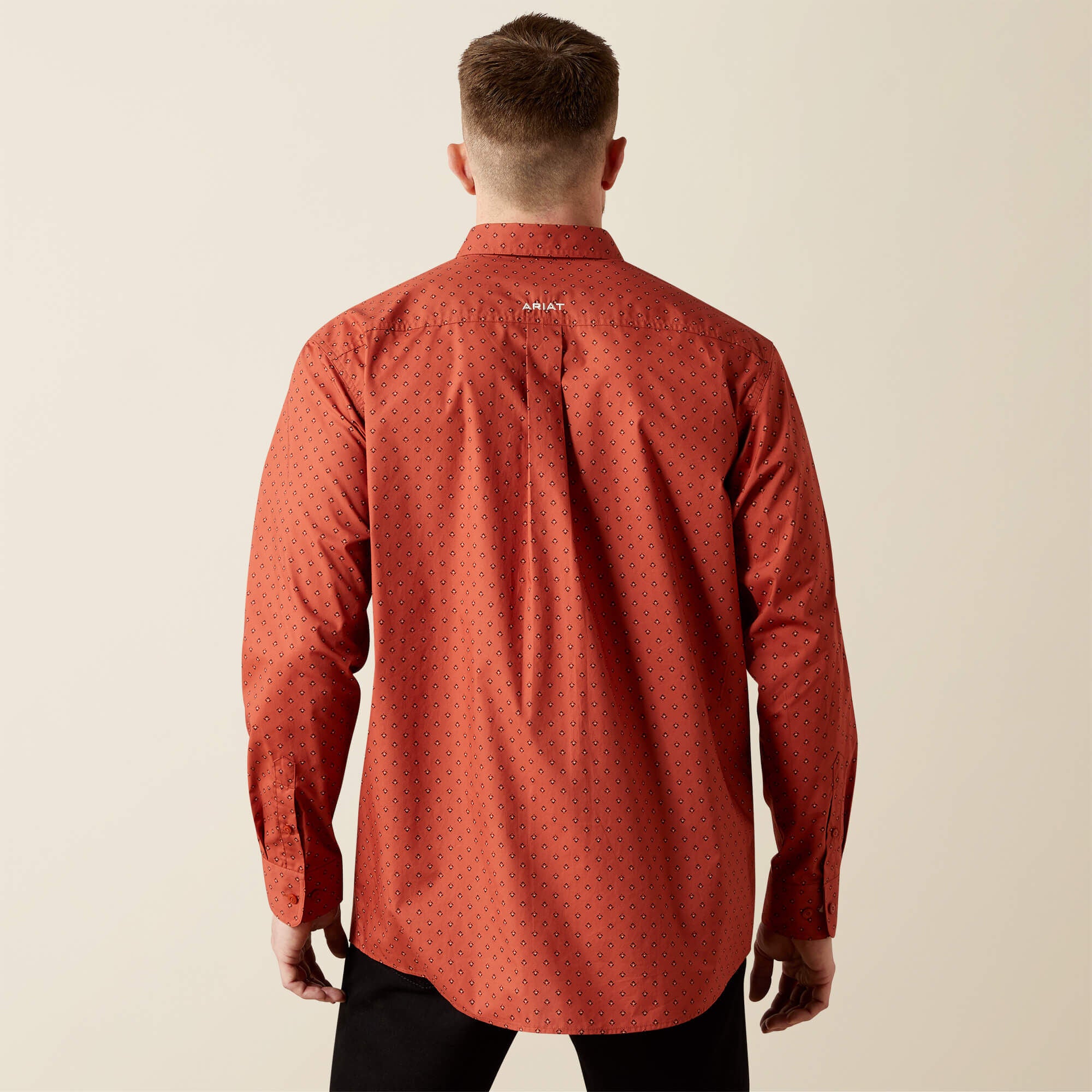 Team Porter Classic Fit Shirt Men - BRICK RED/BEIGE
