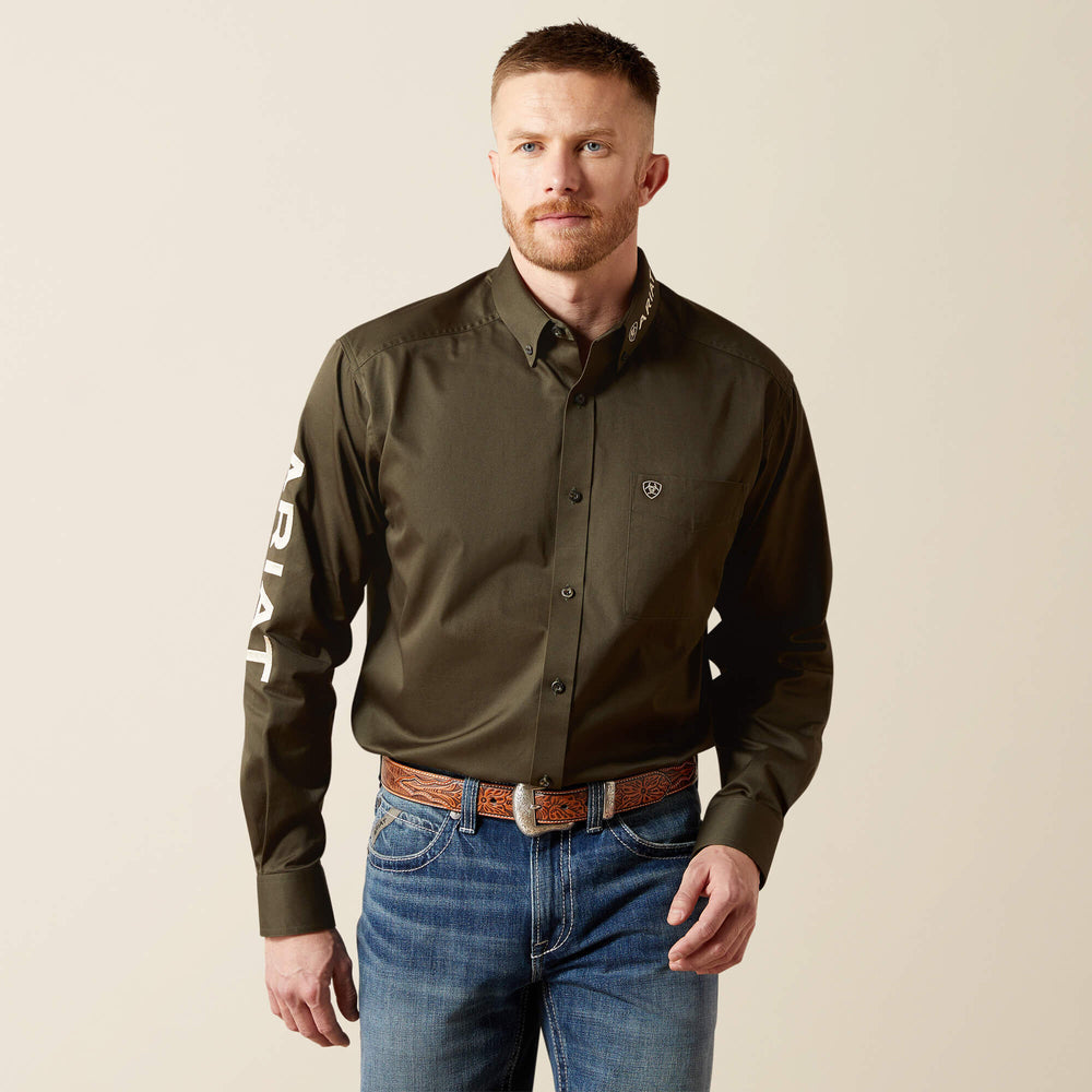 Team Logo Twill Classic Fit Shirt Men - OLIVE/KHAKI