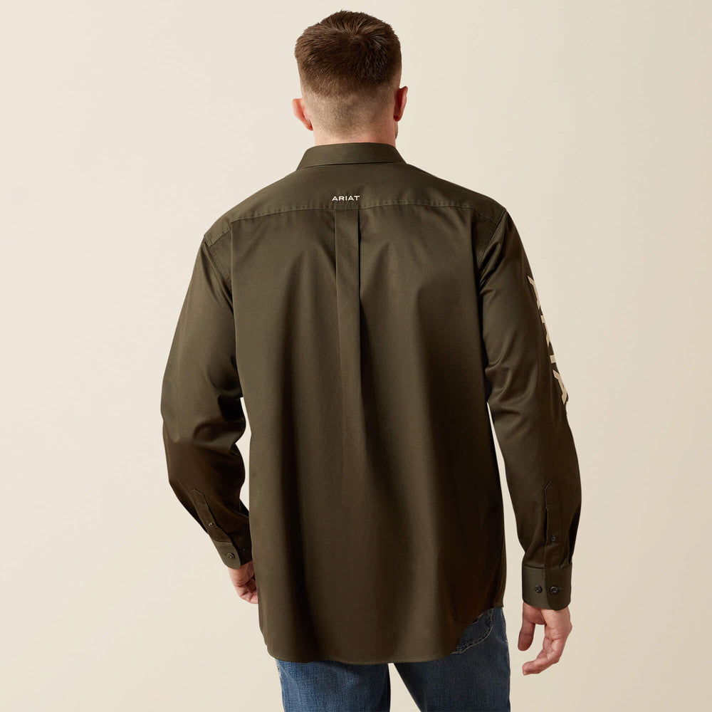 Team Logo Twill Classic Fit Shirt Men - OLIVE/KHAKI