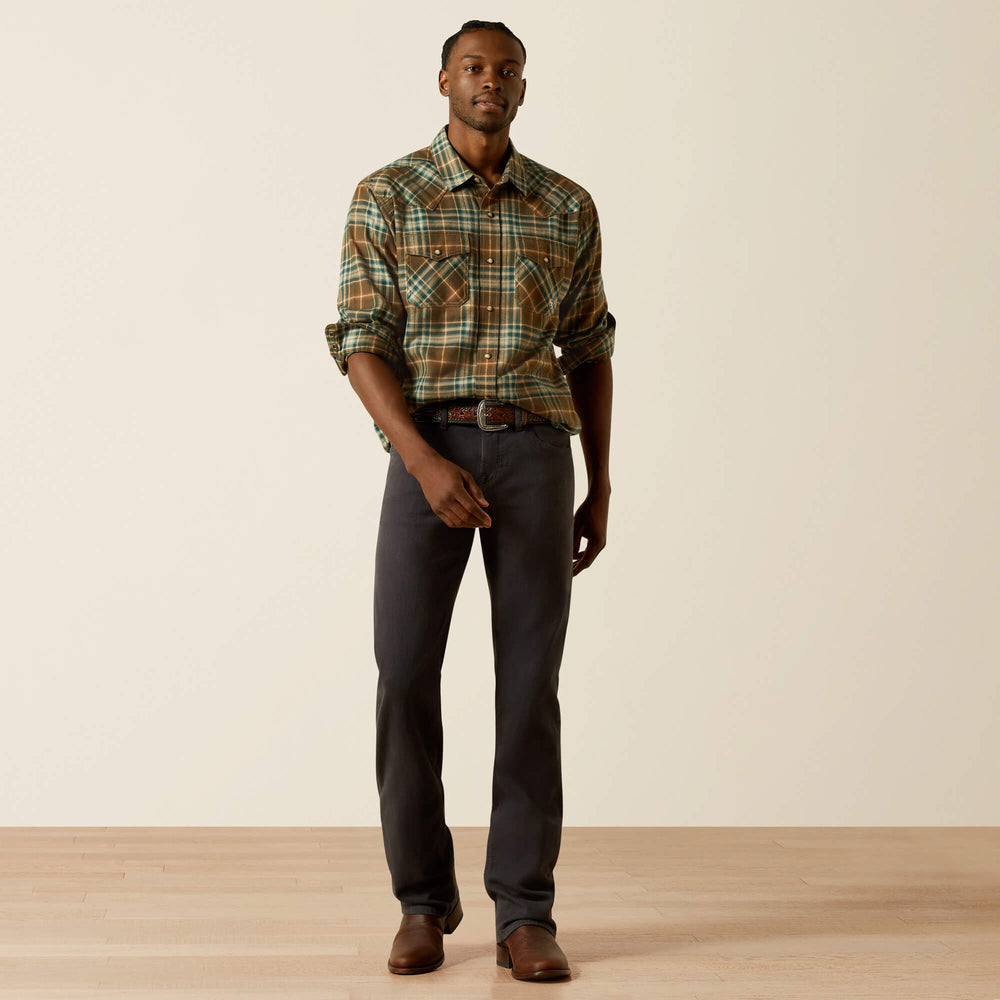 Henry Retro Fit Shirt Men - DARK GREEN