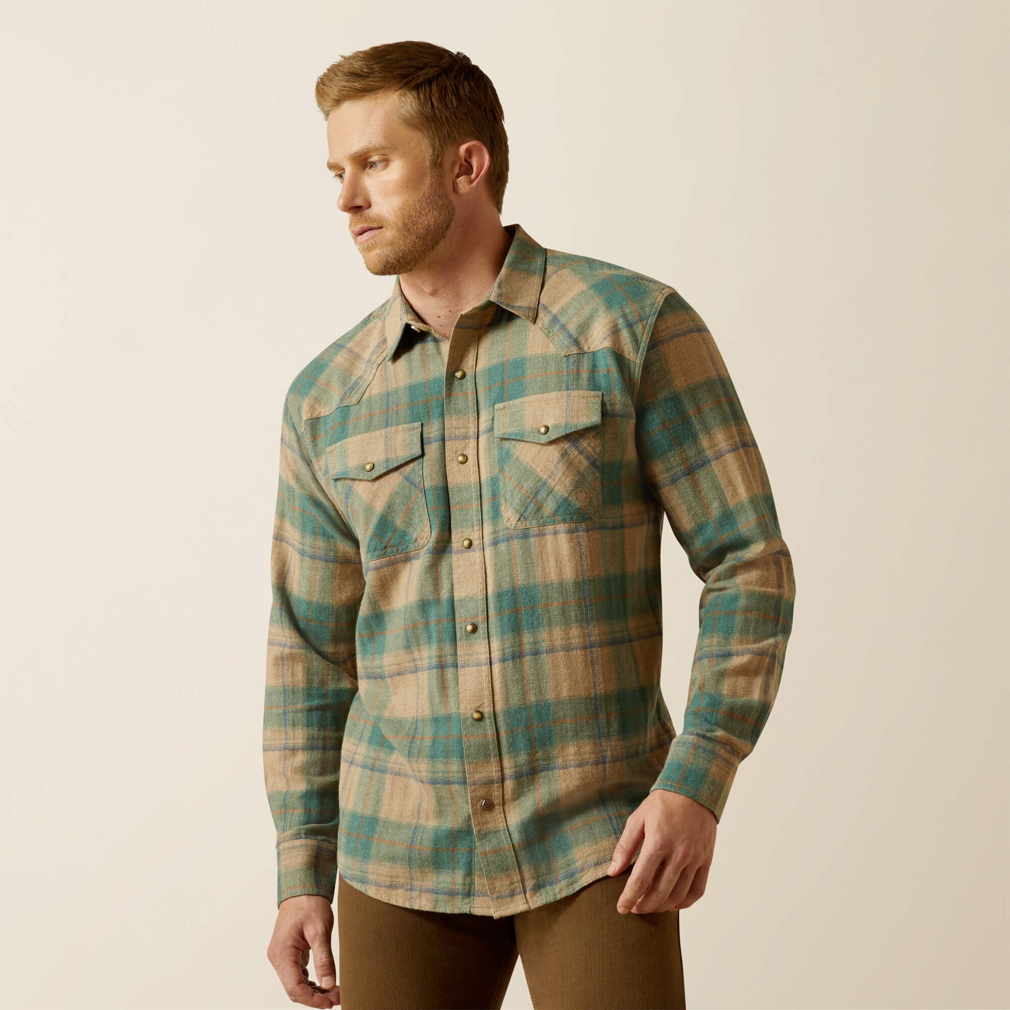 Huxlee Retro Fit Shirt Men - DEEP TEAL