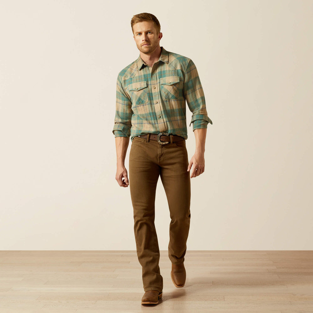 Huxlee Retro Fit Shirt Men - DEEP TEAL