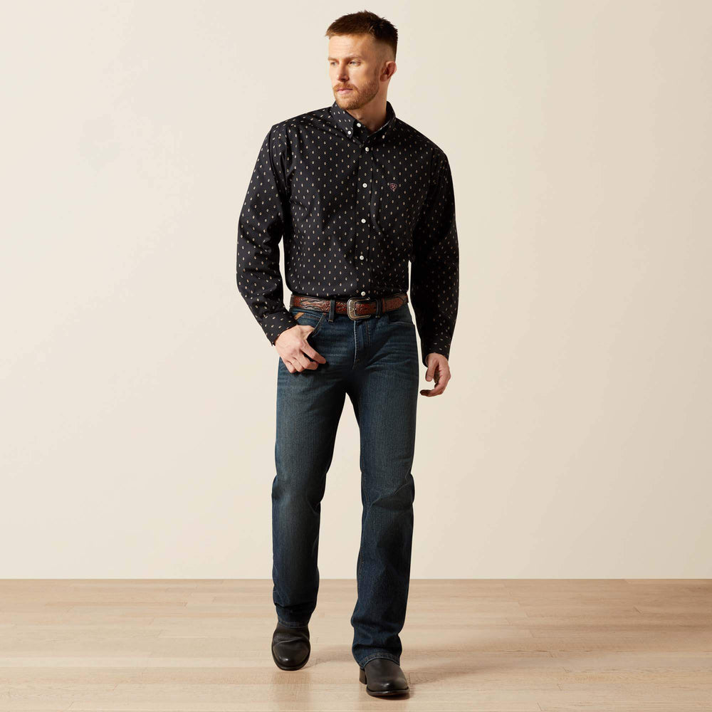 Wrinkle Free Asher Classic Fit Shirt Men - BLACK