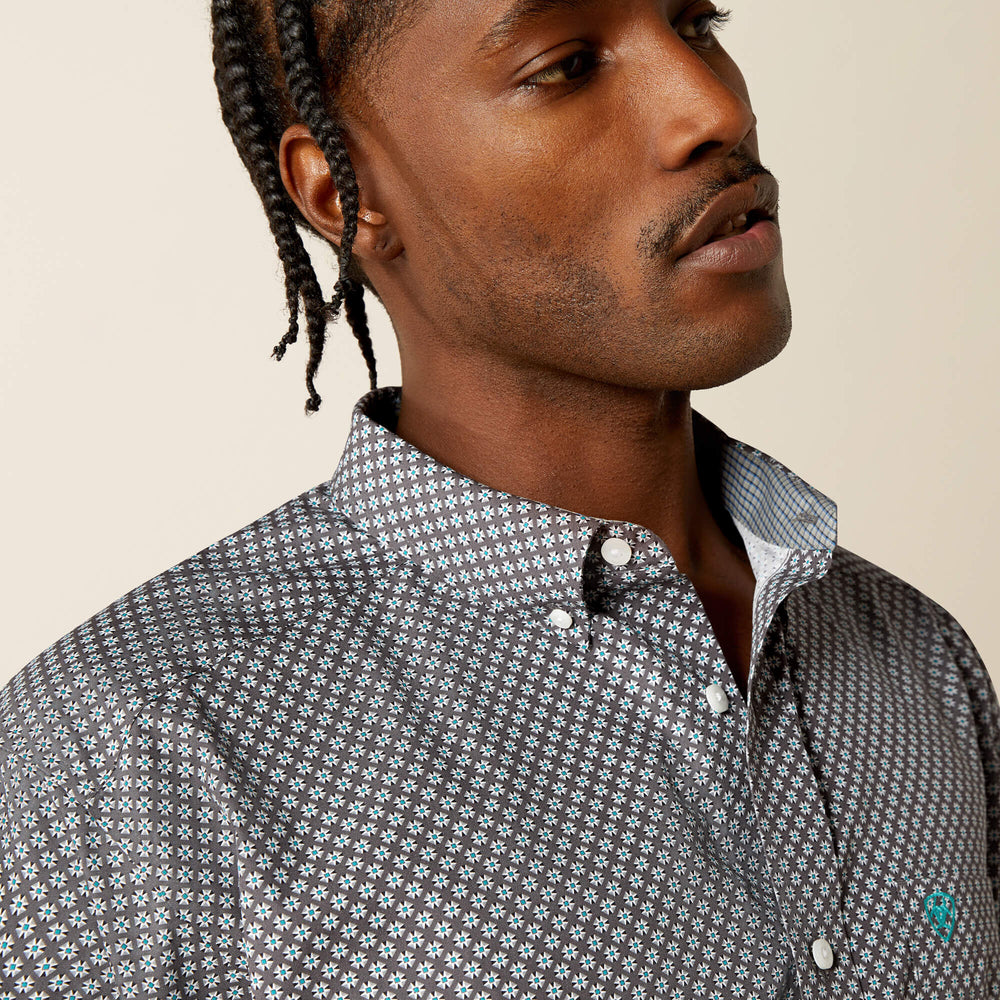 Wrinkle Free Caleb Classic Fit Shirt Men - DARK GREY