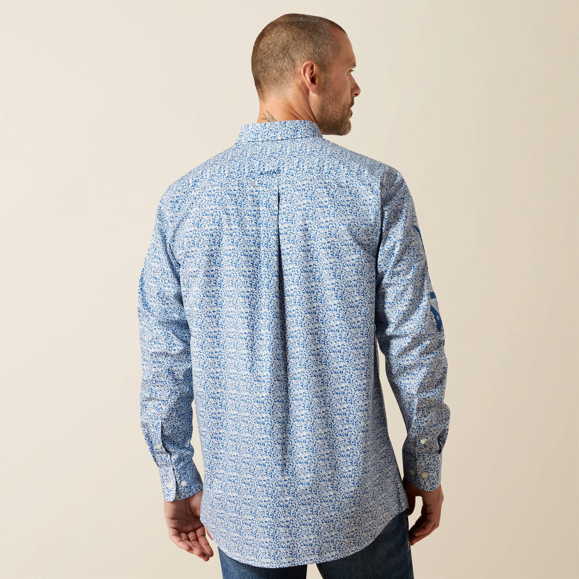 Team Parks Fitted Shirt Men - BLUE/NAVY