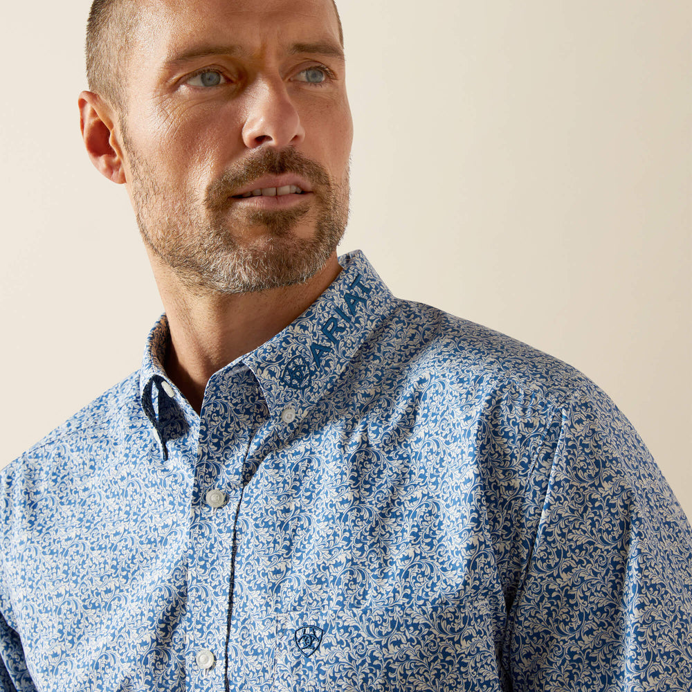 Team Parks Fitted Shirt Men - BLUE/NAVY