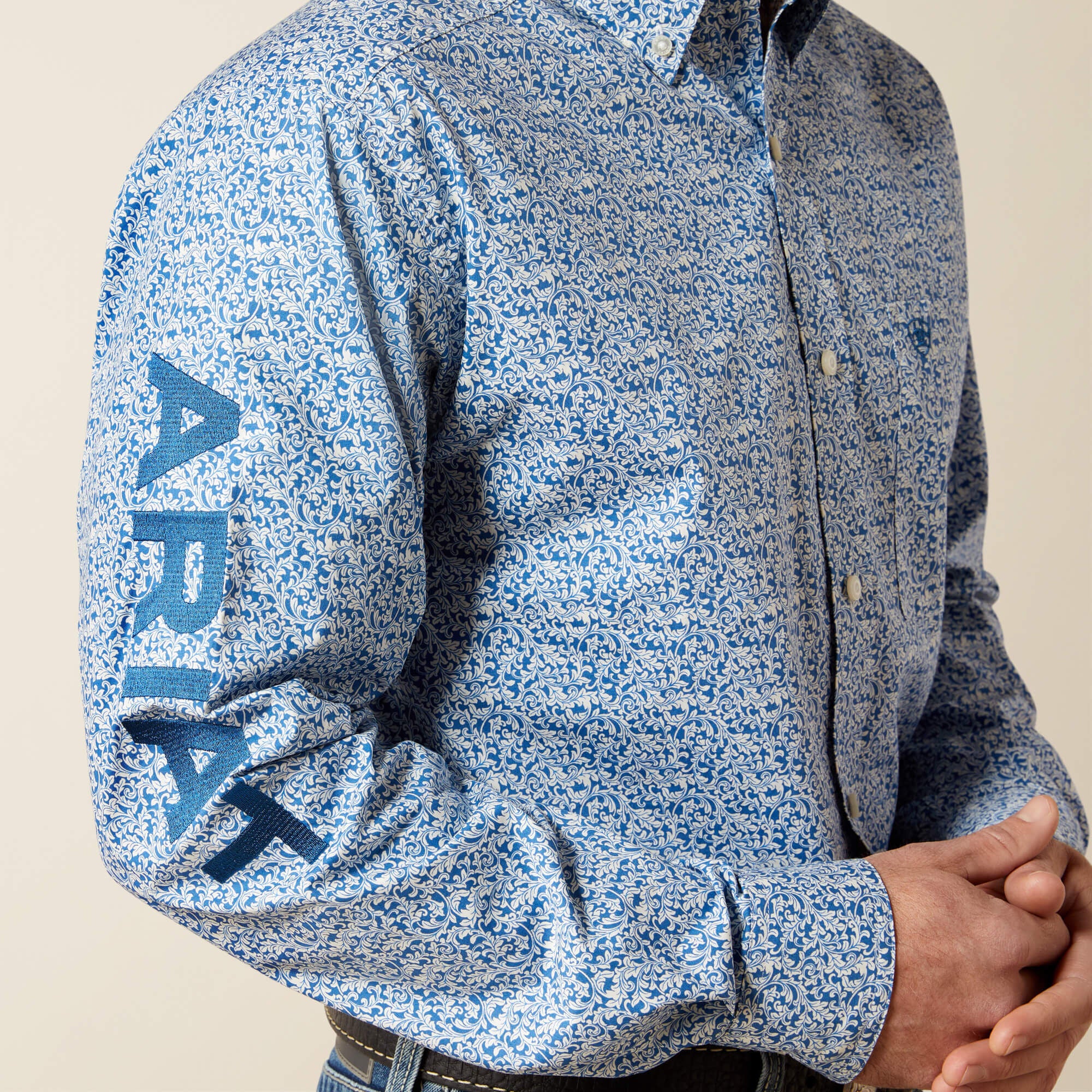 Team Parks Fitted Shirt Men - BLUE/NAVY