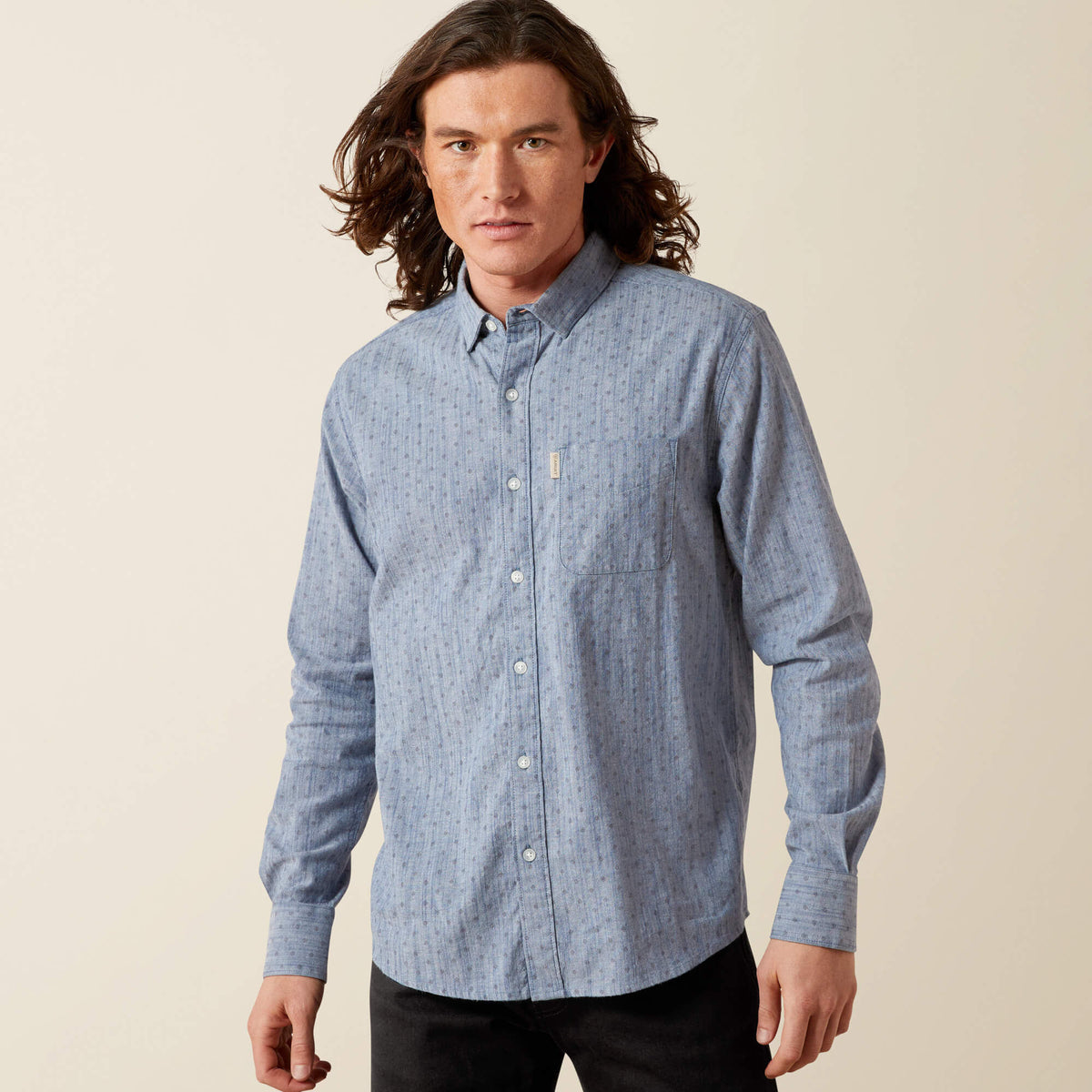 Macoy Modern Fit Shirt Men - CHAMBRAY BLUE