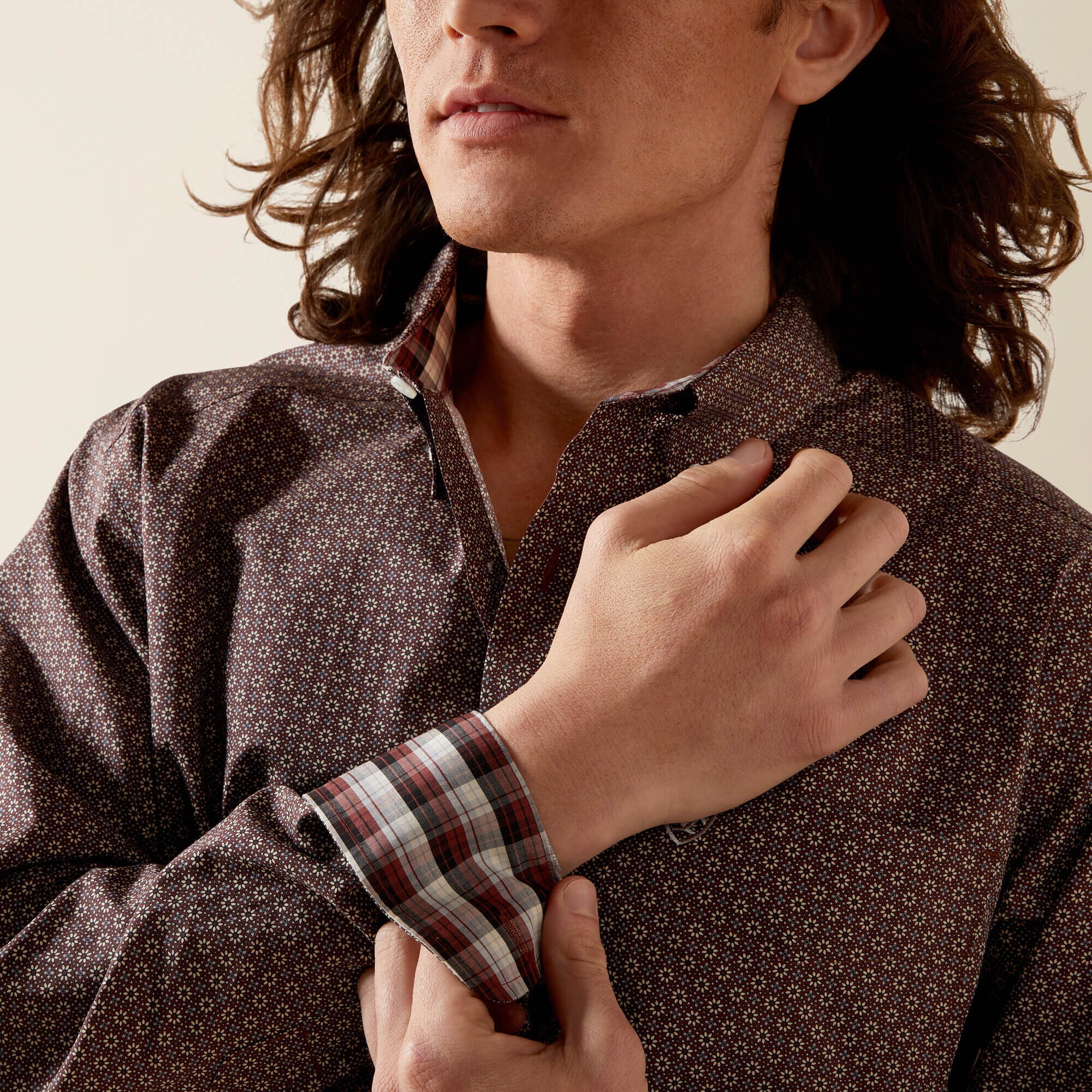 Wrinkle Free Arthur Classic Fit Shirt Men - BROWN