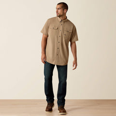 Rebar Made Tough VentTEK DuraStretch Work Shirt Men - KHAKI