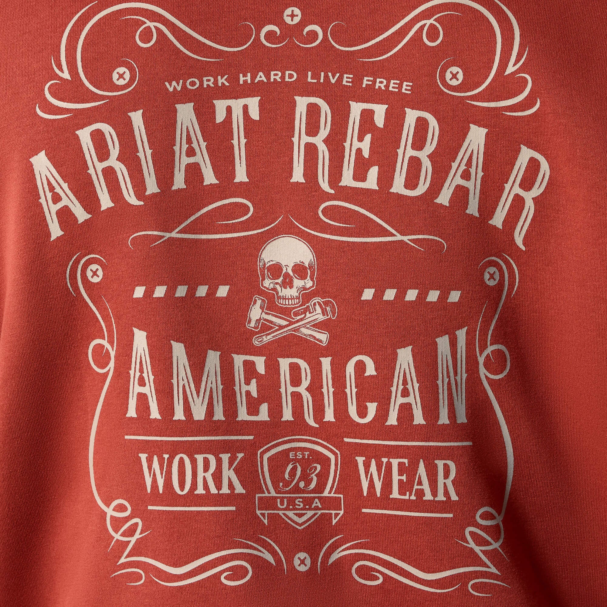 Rebar Lightweight Label Full Zip Hoodie Men - BRANDY SNIFTER