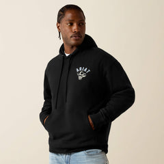 Ariat Stitched Skull Hoodie Men - BLACK