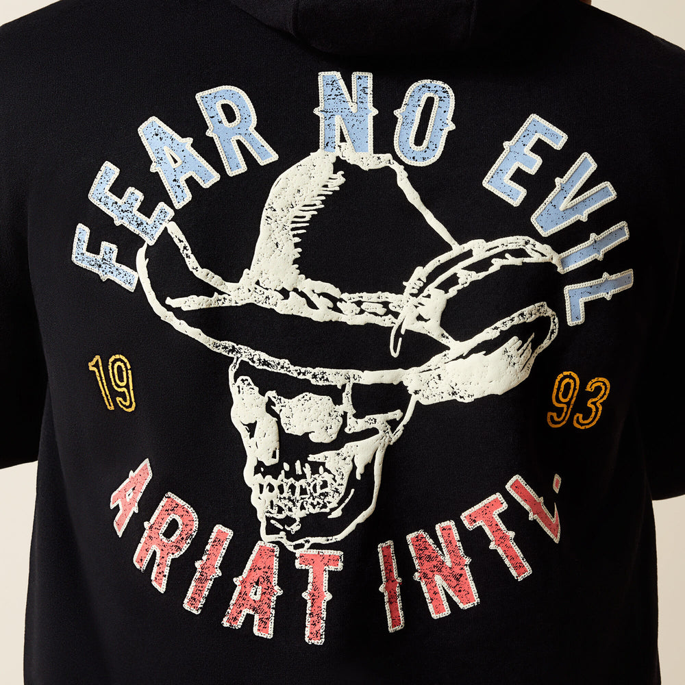 Ariat Stitched Skull Hoodie Men - BLACK