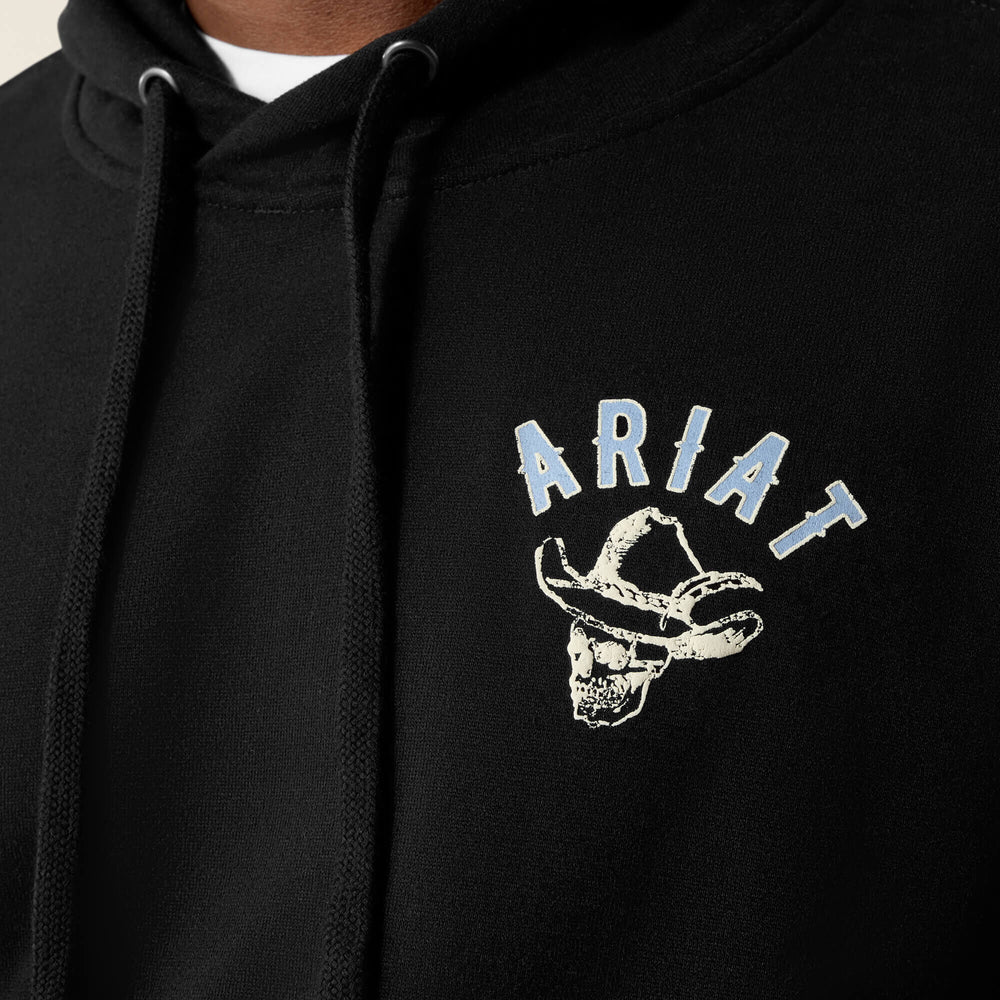 Ariat Stitched Skull Hoodie Men - BLACK