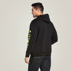 Rebar Graphic Hoodie Men - BLACK/LIME