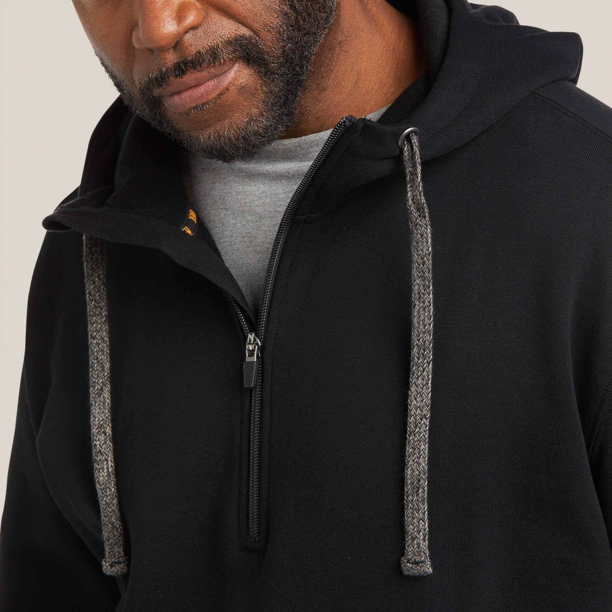 Rebar Workman 1/4 Zip Hoodie Men - BLACK