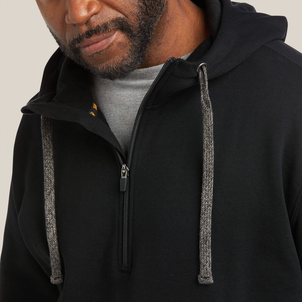 Rebar Workman 1/4 Zip Hoodie Men - BLACK