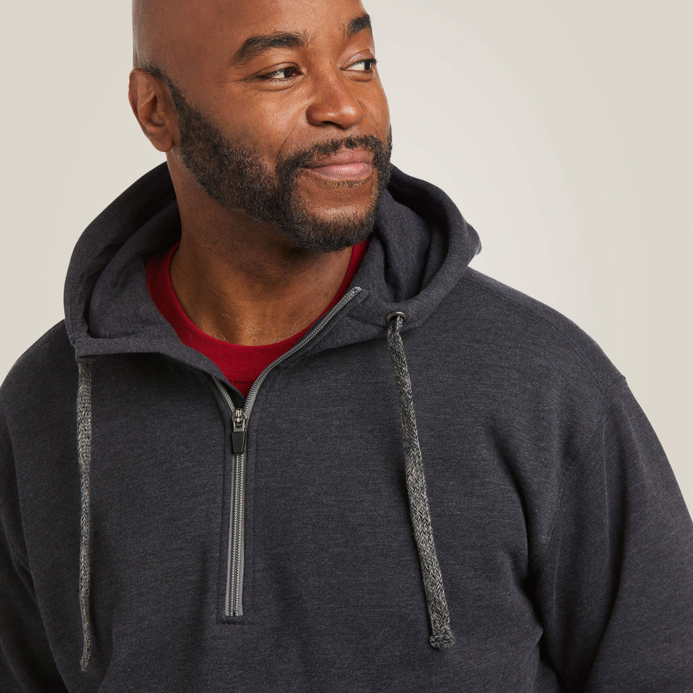 Rebar Workman 1/4 Zip Hoodie Men - CHARCOAL