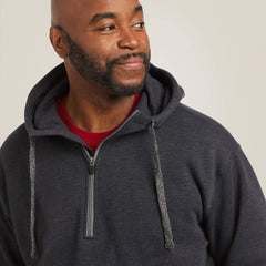 Rebar Workman 1/4 Zip Hoodie Men - CHARCOAL
